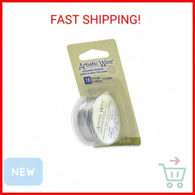 Fio artístico calibre 18 aço inoxidável fio de embrulho para joias artesanais, 4 jardas - Imagem 1 de 2