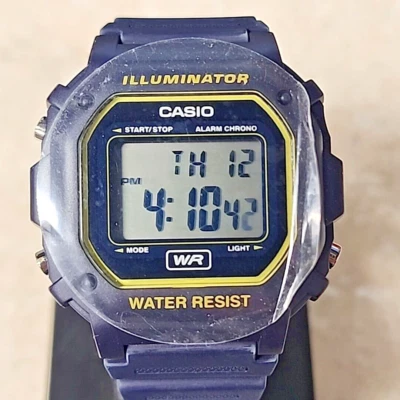 Casio F108WH-2A2, часы-хронограф с подсветкой, синяя смола, будильник - Изображение 1 из 4