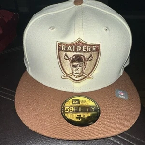 Sombrero ajustado Las Vegas Raiders New Era City Icon 59FIFTY - crema/naranja quemado - Imagen 1 de 12