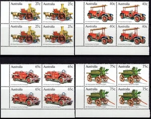 Australia 1983 motores de bomberos parte inferior L/H bloques de esquina de 4 como nuevos nunca bisagras - Imagen 1 de 1
