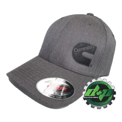  Cummins hat ball cap fitted flex fit flexfit stretch ram dk gray denim s/m - Image 1 of 2