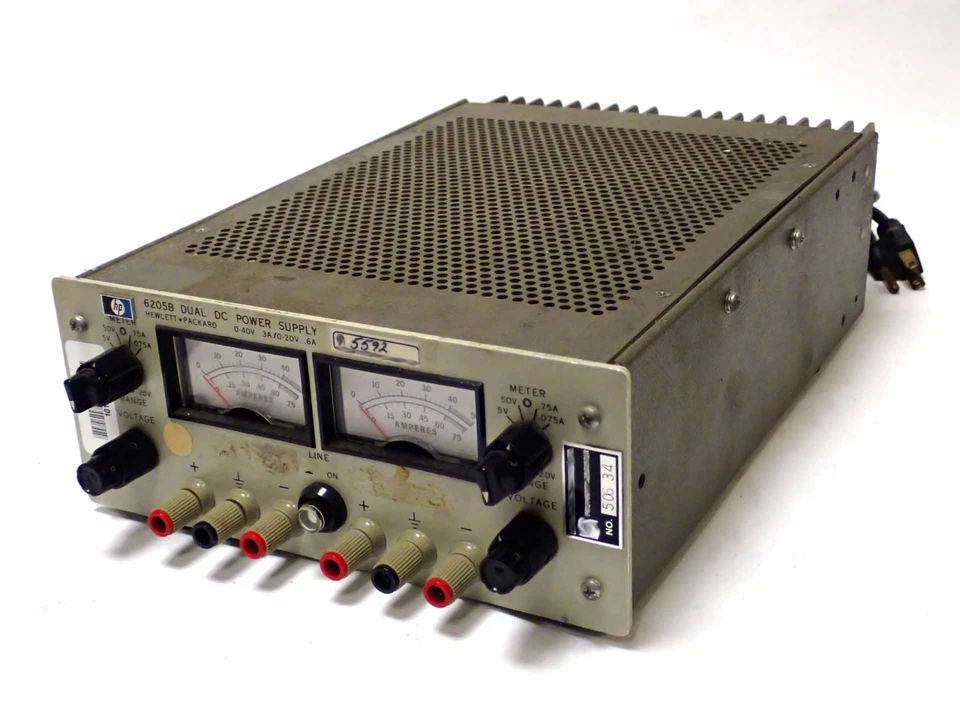 HP 6205B DUAL OUTPUT DC POWER SUPPLY 0-40V .3A / 0-20V .6A TESTED & WORKING! - Image 1 of 4