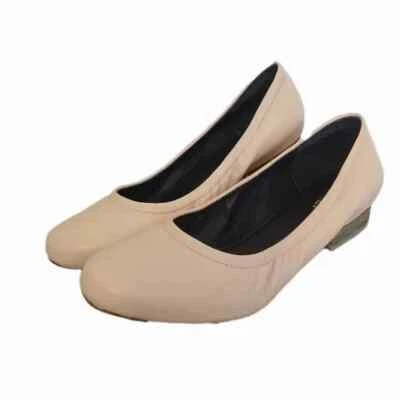 Vaneli Talla 8.5W Crema Nude Puntera Redonda Tacón Bajo Transparente Bomba Foto 1 de 4