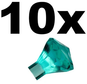 NEW LEGO - Rocks - Jewel 1x1 24 Facet Transparent Blue Light x10 -41068 Sapphire - Picture 1 of 1