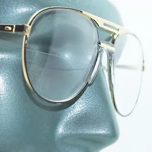 Aviator Traditional True Half Bifocal Reading Glasses +1.50 Black Gold Frame - Picture 1 of 4