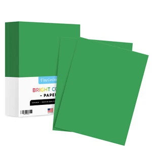 Green Bright Color Paper, 24lb Bond (90GSM), 8.5 x 11, 500 Sheets - Picture 1 of 6