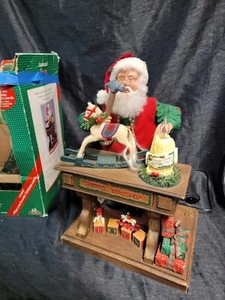 *RARE* Animated Santa Claus Motionette Christmas Old toy Maker Musical Lighted - Picture 1 of 7