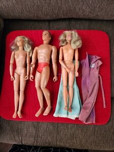 vintage bionic man And Woman Doll Lot