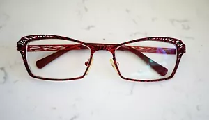 Jean Lafont Paris Designerbrille Madeleine 600 rot & schwarz Metallrahmen - Bild 1 von 9