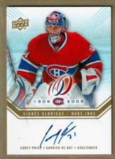 2008-09 Upper Deck Montreal Canadiens Centennial Habs INKS #CP Carey Price AUTO