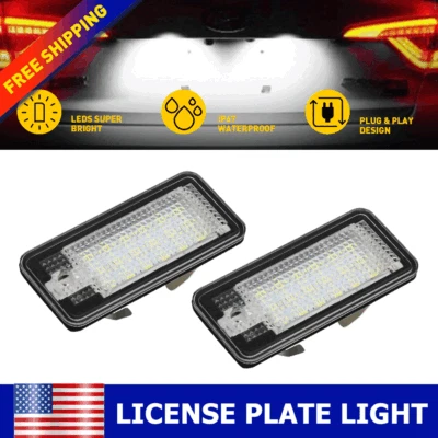 For 2004-2009 Audi A3/S3 2x LED License Plate Light 6000K US - Image 1 of 4
