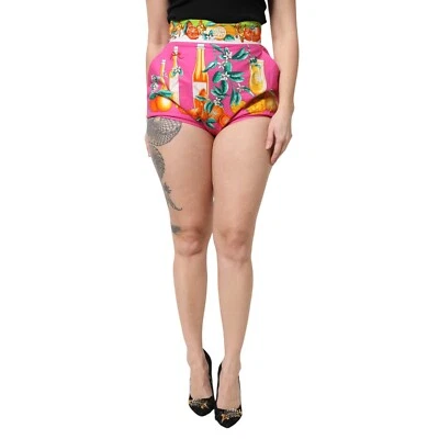 Pantalones Cortos DOLCE & GABBANA Rosa Estampado Cintura Alta Caliente IT44/US10/L RRP 830usd Foto 1 de 4