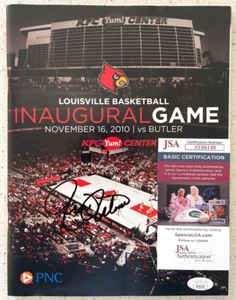 RICK PITINO SIGNED FIRST GAME PROGRAM MAGAZINE KFC YUM CENTER LOUISVILLE JSA - Picture 1 of 3