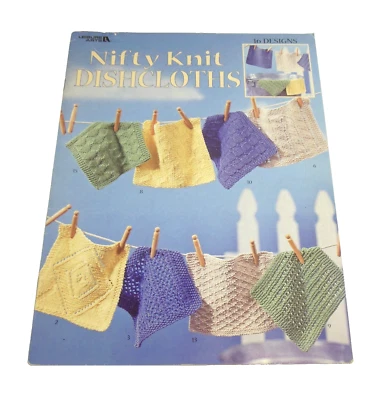 Nifty Knits Dishcloths 16 Knitting Patterns Designs for Cotton Yarn LA 3122 1999 - Image 1 of 3