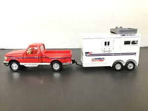1994 Road Champs 1:43 Red Ford F-150 Flare Side w/ 1995 Featherlite Trailer