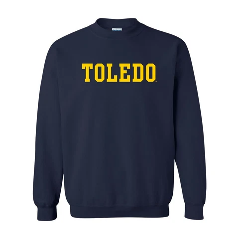 Toledo Rockets Basic Block Licensed Crewneck Sweatshirt - Navy Cover