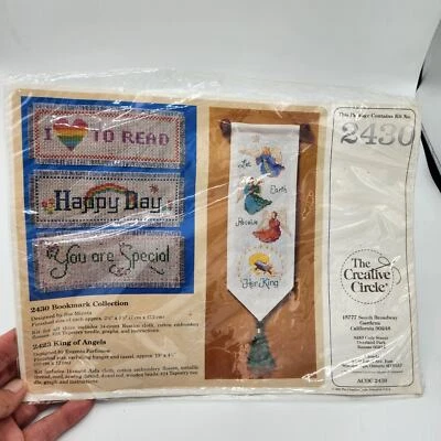 Vintage 1985 The creative circle cross stitch kit #2430 bookmark collection new - Image 1 of 4