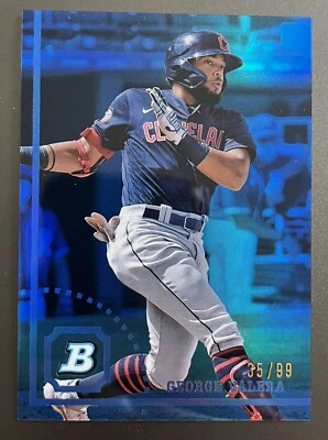 2022 Bowman Heritage Chrome Blue Refractor George Valera Card 35/99 #BHPC-96 - Image 1 of 2