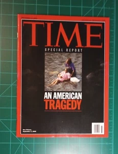 Time Magazine 9.12.2005 An American Tragedy New Orleans Katrina mailed in crdbrd - Picture 1 of 12