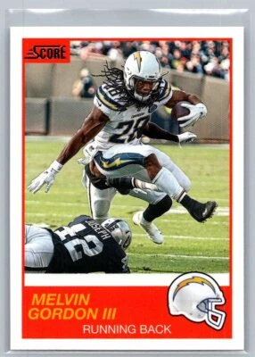 2019 Score #23 Melvin Gordon III Los Angeles Chargers Football Card - Image 1 of 2