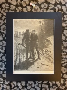 Antique Mounted Art Print Dated 1887 , By GILBERT GAUL , Quality Artwork - Picture 1 of 3