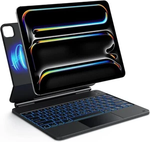Magnetische Tastatur Hülle für iPad Pro 13 Zoll (M4) 2024, mit Stifthalter - Bild 1 von 7