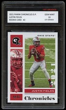 JUSTIN FIELDS 2021 PANINI CHRONICLES DRAFT 1ST GRADED 10 ROOKIE CARD #2 BEARS 