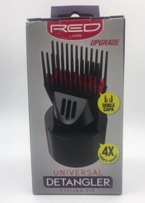 红色 KISS UNIVERSAL DETANGLER STYLING PIK BLOW DRYER COMB 红色 #UBPIK01 — 第 1/4 张图片