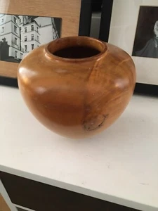 Vintage Ahornholz Vase Vicente Garrido - Bild 1 von 9