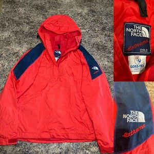Vintage The North Face Extreme Gore-Tex Hooded Red Jacket Women Size Small (12) - Picture 1 of 17