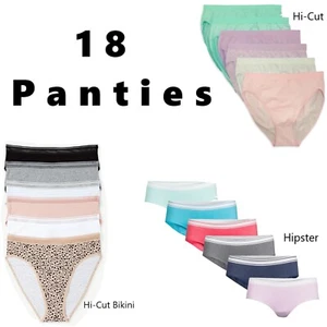 Adult Women's Multicolor Pull On Casual Comfort Underwear 18 Pairs Size S (4-6) - Picture 1 of 1