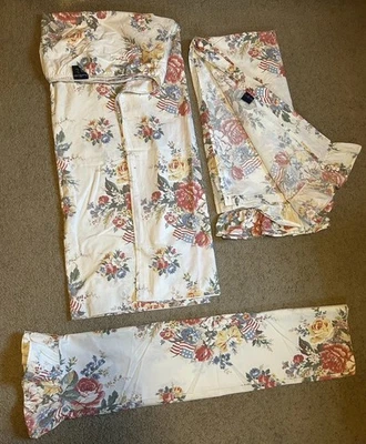 Ralph Lauren Dylan's Grove Banderas y Florales King Plano + Sábana Ajustada + Funda de Almohada De Colección Foto 1 de 4