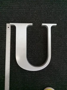 Gemini 12 inch x 1" thick Heavy Cast aluminum brushed Letter U , used - Picture 1 of 5