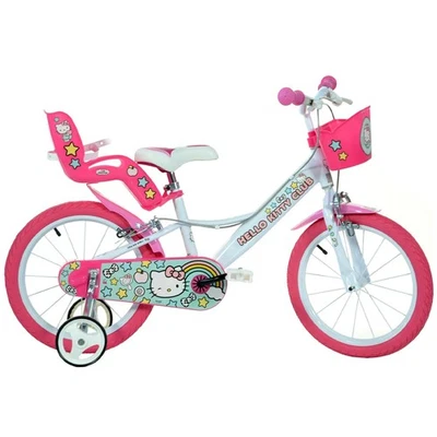 Bicicletta 14" Dino Bikes Hello Kitty Bici Bimbi 4-7 anni Ruote Stabili Ufficial - Immagine 1 di 4
