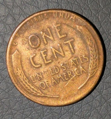 1947 D 1c Wheat Cent "Extra Stalk" Reverse Extra Fine Struck Through Error - Image 1 of 4