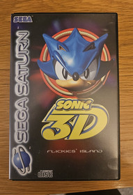 Sonic 3D Flickies Island Sega Saturn game PAL Rarer 2nd Gen Plastic Case VGC