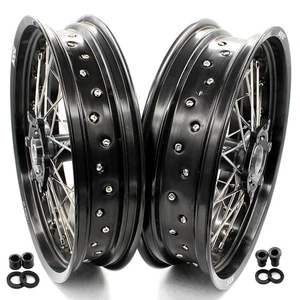 KKE 17" Supermoto Wheels Rims Fit Suzuki DRZ400S DRZ400SM DRZ400 DRZ400E - Picture 1 of 12