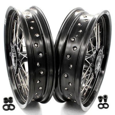 KKE 17" Supermoto Wheels Rims Fit Suzuki DRZ400S DRZ400SM DRZ400 DRZ400E - Image 1 of 4