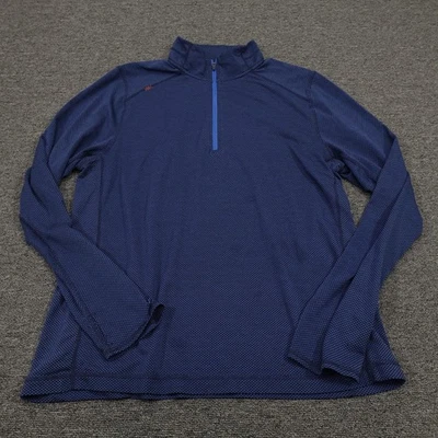 Rhone Shirt Mens Large Blue 1/4 Zip Pullover Athletic Performance Long Sleeve - Image 1 of 4