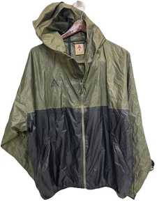 Nike ACG Nylon Parka Jacket Hoodie Olive - Black Sz L Large Hiking Packable NWOT - Picture 1 of 14