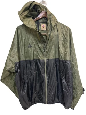 Nike ACG Nylon Parka Jacket Hoodie Olive - Black Sz L Large Hiking Packable NWOT - Image 1 of 4