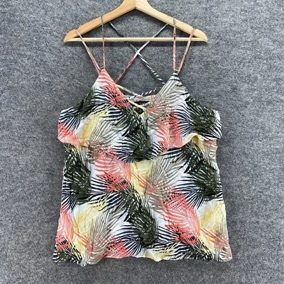 Blusa Casa Blanca Mercado Negro Mujer XL Blanca Floral Cuello en V Sin Mangas Informal Foto 1 de 4