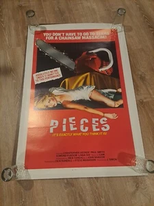 PIECES - 1982 MOVIE POSTER Original One Sheet LINEN BACKED!!! - Picture 1 of 7