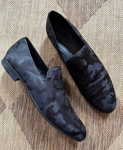 Jimmy Choo Men's Black Camouflage Sloane Slippers Size 45 Euro  - Picture 1 of 5