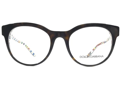 Monturas de gafas Dolce & Gabbana DG3334 3217 Havana sobre carretilla blanca 52-20-145 Foto 1 de 4