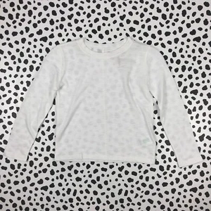 J.CREW CREWCUTS Girl's NWT White 100% Cotton Long Sleeve Girlfriend Tee XS BS067 - Picture 1 of 5