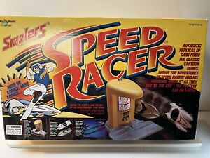 Speed Racer SIZZLERS Fat Track Race Set, Playing Mantis Complete w/2 Cars OPENED