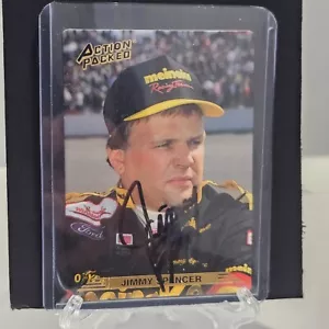 Tarjeta de NASCAR 1993 autografiada llena de acción #12 - Jimmy Spencer "Mr. Emoción" - Imagen 1 de 3