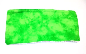 Handmade Baby Burp Cloth Green Tie Dye Print - Picture 1 of 5