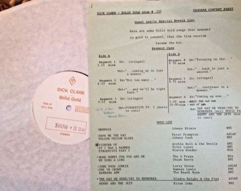 RADIO SHOW: DICK CLARK GOLD 330 LIVE! PETER FRAMPTON, CHUCK BERRY, BEACH BOYS - Image 1 of 1